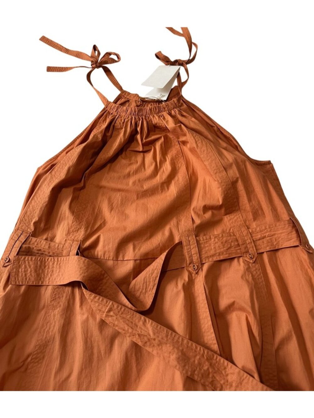 Ulla Johnson Joni Dress Clay Halter Midi Dress Cotton NWT Size 6 - Picture 9 of 14